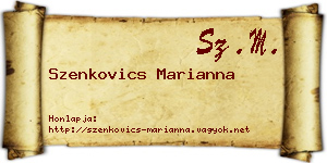 Szenkovics Marianna névjegykártya